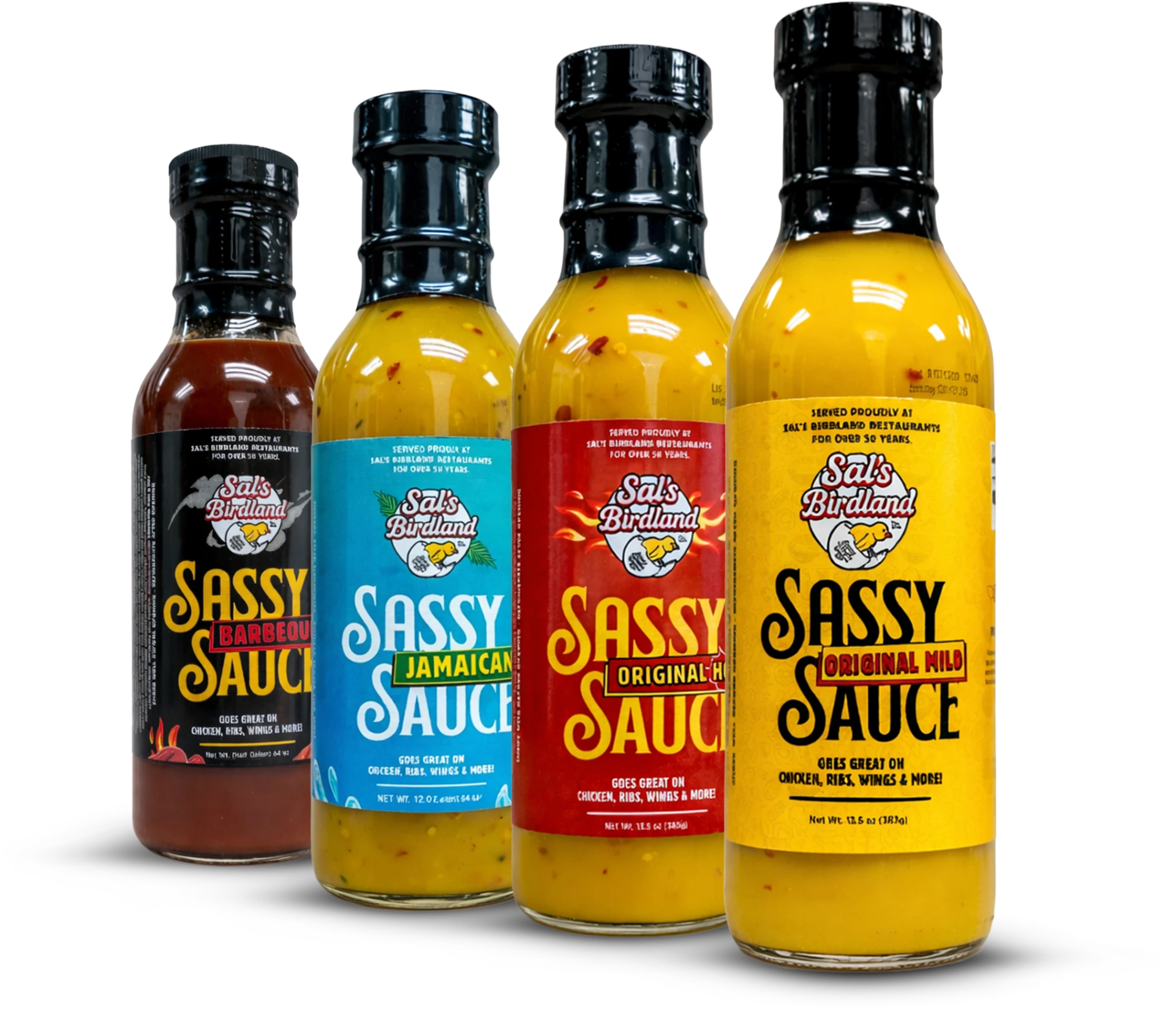 Sal's Sassy Sauce bottle lineup ready to ship